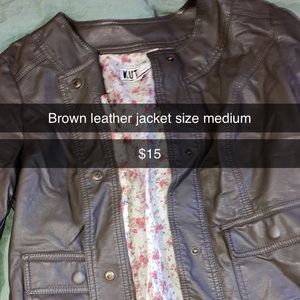 Brown leather jacket